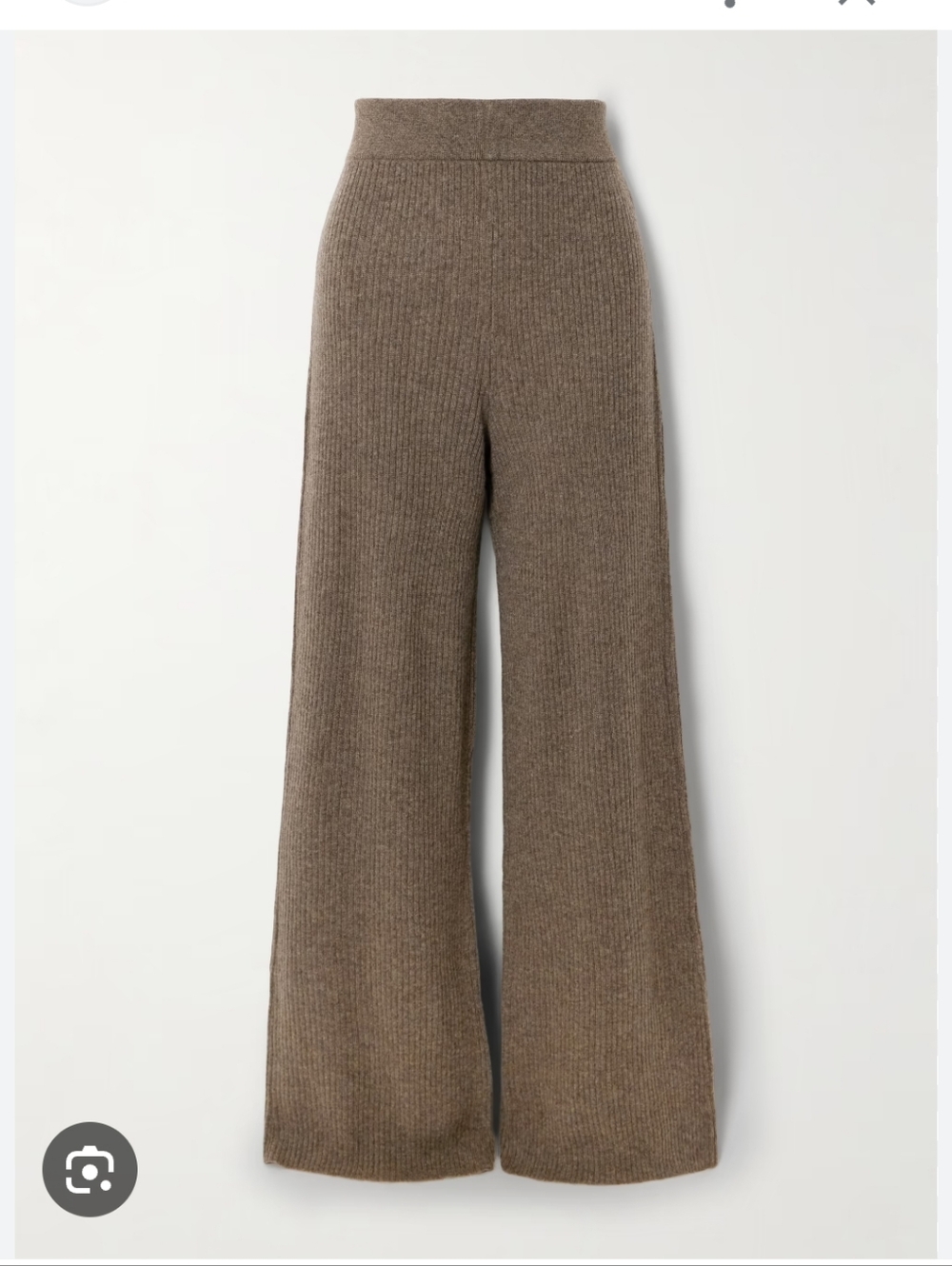 Meo Meli Wide-Leg Knit Pants in Taupe